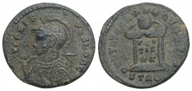 Roman Imperial Crispus, as Caesar AD 316-326. Treveri Follis Æ 2.3gr 19mm