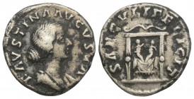 Ancients Roman Imperial
Faustina Junior (AD 147-175/6). AR denarius. Rome, AD 147-175. 3.1GR 16.9MM
FAVSTINA-AVGVSTA, draped bust of Faustina Junior r...