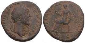 Roman Imperial Antoninus Pius AD 138-161. Rome Sestertius Æ 22.9gr 31.7mm