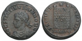 Roman Imperial
Constantine II. As Caesar, A.D. 317-337. Æ . Antioch, A.D. 330-334. 3.9GR 19.4MM
CONSTANTINVS IVN NOB C, laureate, draped and cuirassed...