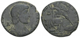 IMPERIAL ROMAN
Constantius Gallus Maiorina 351-354 AD. 4.1GR 18.9MM
D N CONSTANTIVS IVN NOB C, bust with drapery and cuirass to the right, behind Δ , ...