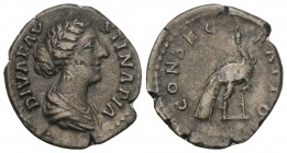 Roman Imperial Coins 
DIVA FAUSTINA II (Died 175/6). Denarius. Rome. 2.9GR 18.7MM
Obv: DIVA FAVSTINA PIA. Draped bust right. Rev: CONSECRATIO. Peacock...