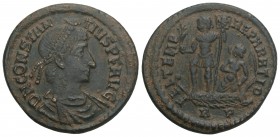 IMPERIAL ROMAN
Constantius II (337-361). Maiorina Roma AD 348-350. 4.9gr 23.5mm
 Bust with laurel rosette diadem, drapery and cuirass / Emperor with P...
