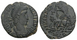 Roman Coins
Constantius II, 337 - 361 AD
AE 1/2 Centenionalis, Rome Mint, 3.2gr 20.8mm
Obverse: D N CONSTANTIVS P F AVG, Diademed, draped and cuirasse...
