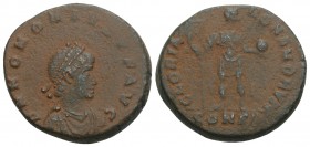 Roman Imperial
 Honorius Maiorina. 393-395 Constantinopolis 5.9gr 21.6mm
Draped bust right DN HONORIVS PF AVG/ GLORIA ROMANORVM / CONS