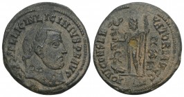Roman Imperial
Licinius I. AD 308-324. . Alexandria mint, 2nd officina. Struck AD 316-317.Æ Follis 3.8gr 21.8mm
 Laureate head right / Jupiter standin...