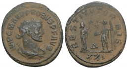 Roman Imperial
 Probus, 276-282. Antoninianus, Antioch, 4nd officina, 280. 4.1GR 23.1MM
 IMP C M AVR PROBVS P F AVG Radiate, draped, and cuirassed bus...