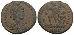 Roman Imperial
Theodosius I. A.D. 379-395. AE 5.5gr 21.8mm. Nicomedia mint, struck A.D. 383-386. 
D N THEODO-SIVS P F AVG, bust of Theodosius I right ...