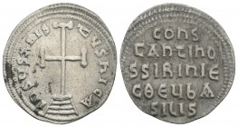 Byzantine Coins
Konstantinos VI. and Eirene (780-797 AD). AR Miliaresion , Constantinopolis 2.1gr 21.7mm
Obv. IhSUS XRISTUS nICA, cross on three ste...