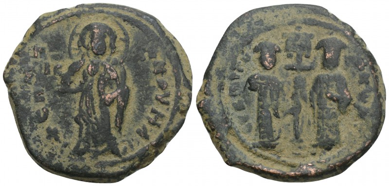 Byzantine Coins
Constantine X with Eudocia, 1059 - 1067 AD AE Follis, Constantin...