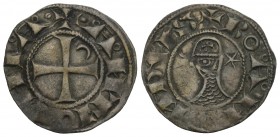 Medieval & World Crusader States, Antioch (Principality). 0.9gr. 17.9mm
 Bohémond III AR Denier. AD 1163-1201. + BOAMVNDVS , helmeted head to left, be...