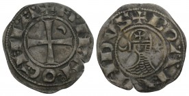 Medieval & World Crusader States, Antioch (Principality). 0.8gr 18.3mm
 Bohémond III AR Denier. AD 1163-1201. + BOAMVNDVS , helmeted head to left, bet...