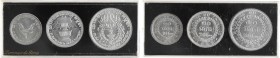 Cambodge, coffret de trois essais de 10, 20 et 50 cents, 1953 Paris
A/ROYAUME DU CAMBODGE// (différent) (date) (différent)
Inscription en trois lign...