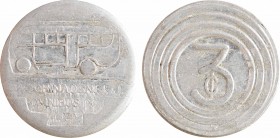 Chine (Comptoirs Français de), Shangai, China General Omnibus Company, 3 cents, s.d. (1939-1943)
Omnibus à gauche. En-dessous l'inscription en trois ...