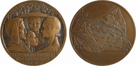 IIIe République, Exposition coloniale de Paris, par Bazor, 1931 Paris
La République coiffée d'un bonnet phrygien fait face à différents indigènes, à ...