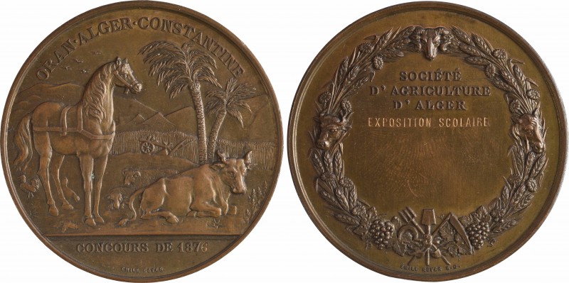 Algérie, Société d'agriculture d'Alger, concours de 1876 Paris
A/ORAN. ALGER. C...