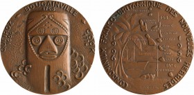 Nouvelles-Hébrides, médaille du condominium franco-britannique par Georges Guiraud, 1956 Paris
A/QUEIROZ 1606 - BOUGAINVILLE 1768 - COOK 1774
Totem ...