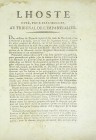 Rauzet, J.D. LHOSTE CITÉ, POUR SES LIBELLES, AU TRIBUNAL DE L’IMPARTIALITÉ. Bordeaux: Puynesge, n.d. [1796?]. 8vo, self-covered, stitched within later...
