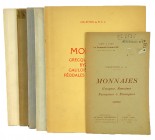 Ciani, L. COLLECTION A.G. MONNAIES GRECQUES, ROMAINES, FRANÇAISES & ÉTRANGÈRES. Paris, 24 juin 1921. 8vo, original printed card covers. 15, (1) pages;...