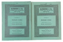 Glendining & Co. CATALOGUE OF RUSSIAN COINS FROM THE COLLECTION OF THE LATE MICHELE BARANOWSKY. London, 14 June 1972. Crown 4to, original printed card...
