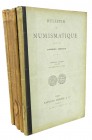 Serrure, Raymond. BULLETIN DE NUMISMATIQUE. Paris: Raymond Serrure & Cie., 1891–1898. Five consecutive volumes. 8vo, contemporary cloth with the origi...