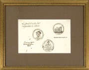 Droz, Jean-Pierre [attribution tentative]. STUDIES IN INK OF MEDALLIC DESIGNS COMMEMORATING EVENTS OF THE FRENCH REVOLUTION, INCLUDING “LA PRÉSIDENTE ...