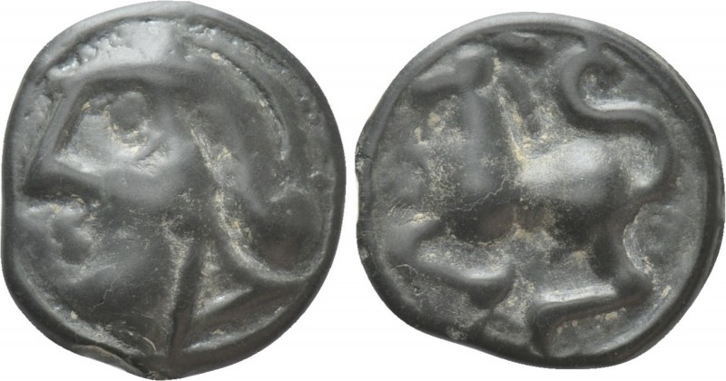 WESTERN EUROPE. Central Gaul. Sequani. Potin (1st century BC). 

Obv: Stylized...