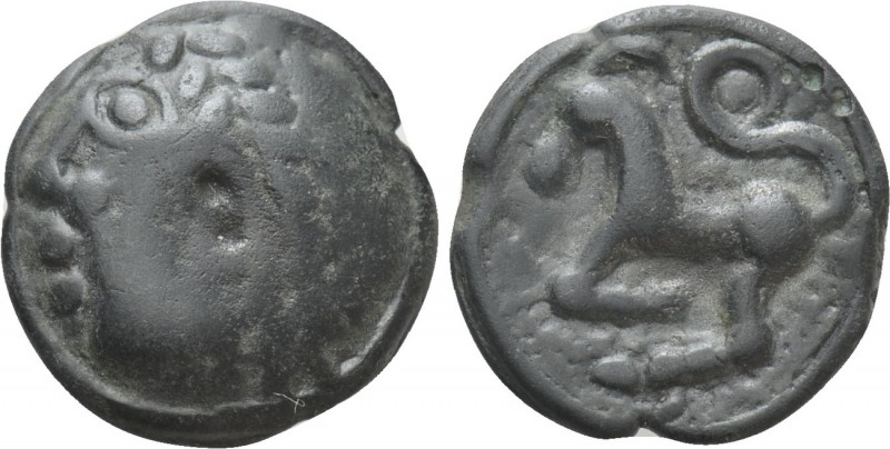 WESTERN EUROPE. Central Gaul. Sequani. Potin (1st century BC). 

Obv: Stylized...