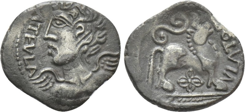 WESTERN EUROPE. Northeast Gaul. Remi. Quinarius (Circa 50-30 BC). 

Obv: AVTEL...