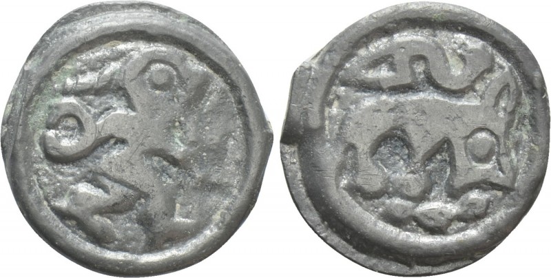WESTERN EUROPE. Northeast Gaul. Remi. Potin (1st century BC). 

Obv: Figure ad...