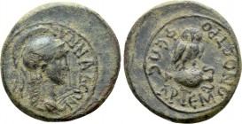 PHRYGIA. Synnada. Pseudo-autonomous. Time of Claudius (41-54). Ae. Artemon, tropheus and high priest