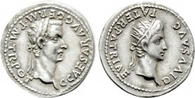 CALIGULA (37-41) with DIVUS AUGUSTUS. Denarius. Lugdunum