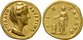 DIVA FAUSTINA I (Died 141). Aureus. Rome