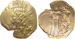 ANDRONICUS II PALAEOLOGUS with ANDRONICUS III (1282-1328). GOLD Hyperpyron. Constantinople
