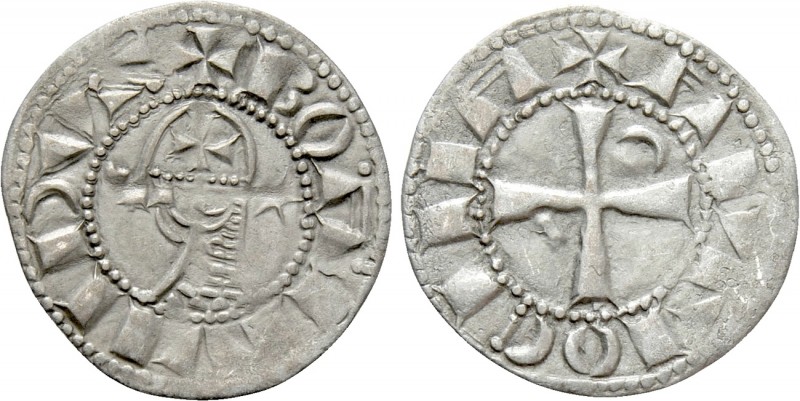 CRUSADERS. Antioch. Bohémond III (1163-1201). BI Denier. 

Obv: + BOAИVИDVS. ...