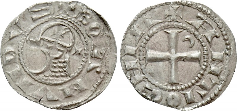 CRUSADERS. Antioch. Bohémond III (1163-1201). BI Denier. 

Obv: + BOAИVИDVS. ...