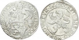 NETHERLANDS. Holland. Lion Dollar or Leeuwendaalder (1662)