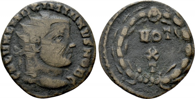 GALERIUS (Caesar, 293-305). Ae. Ticinum. 

Obv: GAL VAL MAXIMIANVS NOB C. 
Ra...