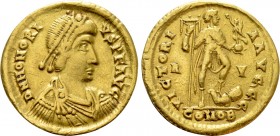 HONORIUS (393-423). GOLD Solidus. Ravenna