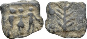 Anonymous Roman PB Square Tessera (Circa 2nd century BC - 2nd century AD)