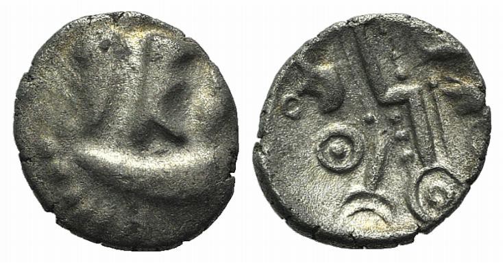 Celtic, Durotriges. Uninscribed, c. 45-40 BC. AR Quarter Stater (12mm, 0.77g, 12...