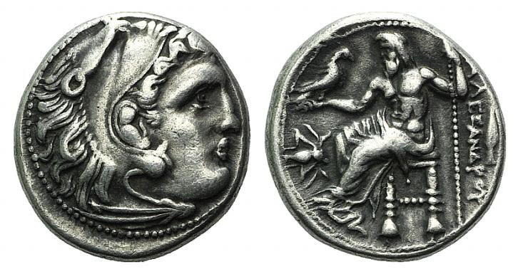Kings of Macedon, Alexander III ‘the Great’ (336-323 BC). AR Drachm (17mm, 4.23g...