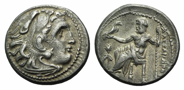 Kings of Macedon, Alexander III ‘the Great’ (336-323 BC). AR Drachm (17mm, 4.19g...