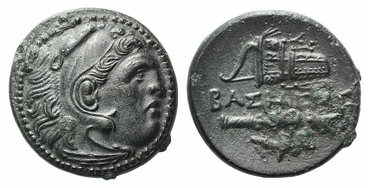 Kings of Macedon. Alexander III ‘the Great’ (336-323 BC). Æ (20mm, 6.59g, 6h). U...