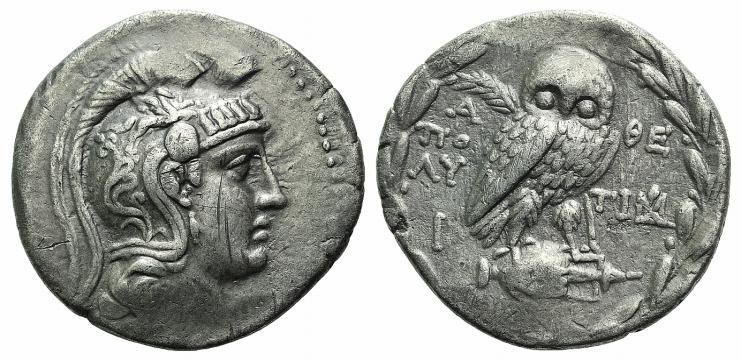 Attica, Athens, c. 149-8 BC. AR Tetradrachm (31mm, 16.51g, 12h). New Style Coina...
