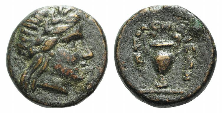 Troas, Larissa-Ptolemais, c. 3rd century BC. Æ (11mm, 2.07g, 12h). Laureate head...