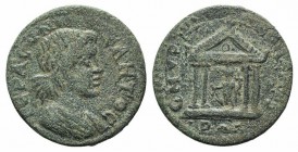 Ionia, Smyrna. Pseudo-autonomous issue. Time of Gordian III, AD 238-244(?). Æ (24mm, 6.85g, 6h). Draped bust of the Senate r. R/ Tyche standing l., ho...
