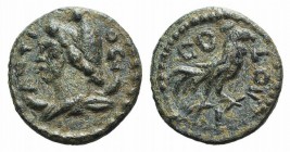 Pisidia, Antioch. Pseudo-autonomous issue, 3rd century AD. Æ (11mm, 1.11g, 6h). Bareheaded and draped bust of Hermes l., with caduceus over shoulder. ...
