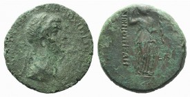 Cilicia, Anemurium. Antiochus IV (King of Commagene, AD 38-72). Æ (23mm, 7.72g, 12h), AD 49/50. Diademed and draped bust r. R/ Artemis standing r., dr...