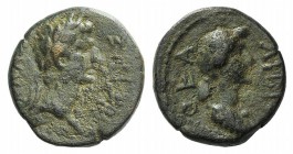 Augustus with Julia Augusta (Livia, 27 BC-AD 14). Ionia, Clazomenae. Æ (16mm, 3.55g, 12h). Laureate head of Augustus r. R/ Draped bust of Livia r. RPC...